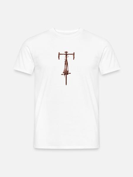Fahrrad front von vorn rötlich Shirt - Männer T-Shirt - Weiß