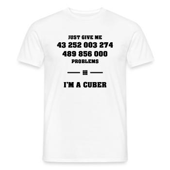 Combinations Magic Cube Speedcuber Cuber Cubing - Men's T-Shirt - white - Front - AI Model Male 178 dark (178cm)