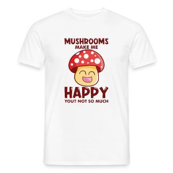 Mushroom pickers and mushroom friends - Men's T-Shirt - white - Front - AI Model Male 178 dark (178cm)