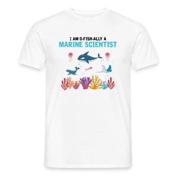 Official Marine Scientist Marine Biologist - Men's T-Shirt - white - Front - AI Model Male 178 dark (178cm)
