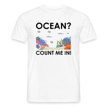 Ocean Zooologist Marine Biologist Marine Marine Biology - Men's T-Shirt - white - Front - AI Model Male 178 dark (178cm)