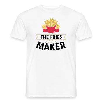 Pommes Frittes Macher Grillen Papa BBQ Fritten - Männer T-Shirt - Weiß - Vorne - AI Model Male 178 dark (178cm)