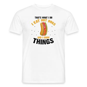 Hot Dog Love et Scientist Sausage Hot dog - T-shirt homme - blanc - Devant - AI Model Male 178 dark (178cm)