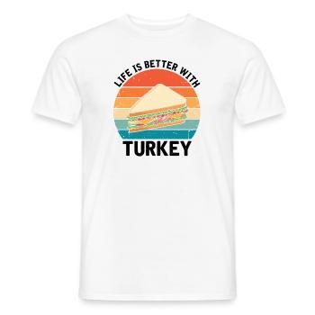 Food Love Sandwich Baguette Ketchup - T-shirt homme - blanc - Devant - AI Model Male 178 dark (178cm)