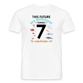 Zooologist Marine Biologist Marine Biology - Men's T-Shirt - white - Front - AI Model Male 178 dark (178cm)