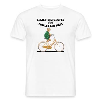 Schildkröten Und Fahrräder Fahrrad Meeresbiologe - Männer T-Shirt - Weiß - Vorne - AI Model Male 178 dark (178cm)