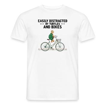 Schildkröten Und Fahrräder Fahrrad Meeresbiologe - Männer T-Shirt - Weiß - Vorne - AI Model Male 178 dark (178cm)