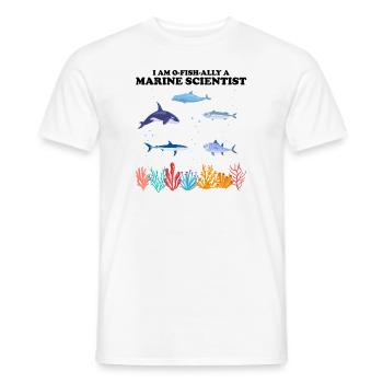 Official Marine Scientist Marine Biologist - Men's T-Shirt - white - Front - AI Model Male 178 dark (178cm)