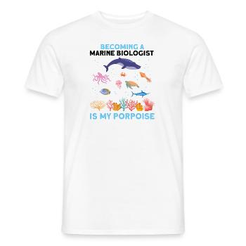 Baleine Océan Biologiste marin Biologie marine - T-shirt homme - blanc - Devant - AI Model Male 178 dark (178cm)