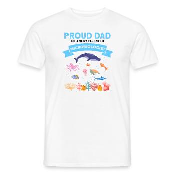 Fier Papa Microbiologie Biologie Biologiste Mer - T-shirt homme - blanc - Devant - AI Model Male 178 dark (178cm)