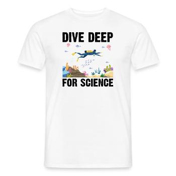 Plongeur plongeur scientifique Biologiste marin Ozea - T-shirt homme - blanc - Devant - AI Model Male 178 dark (178cm)