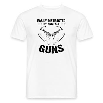Knife Collector Designs Messerfan Knife Maker - Men's T-Shirt - white - Front - AI Model Male 178 dark (178cm)