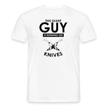 Knife Collector Designs Messerfan Knife Maker - Men's T-Shirt - white - Front - AI Model Male 178 dark (178cm)