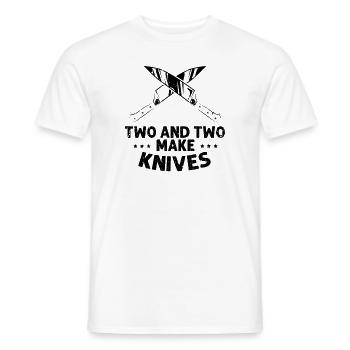 Leben ist besser mit Messer Messersammler - Männer T-Shirt - Weiß - Vorne - AI Model Male 178 dark (178cm)