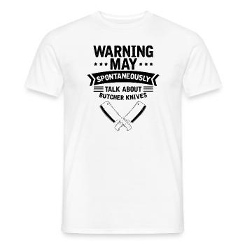 Parlez spontanément du collecteur de couteaux de cuisine - T-shirt homme - blanc - Devant - AI Model Male 178 dark (178cm)