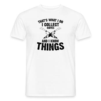 Weiß Dinge und sammle Messer Messersammler Design - Männer T-Shirt - Weiß - Vorne - AI Model Male 178 dark (178cm)