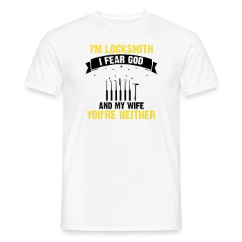 Lockpicking Expert Déverrouillage Service Lock Papa - T-shirt homme - blanc - Devant - AI Model Male 178 dark (178cm)