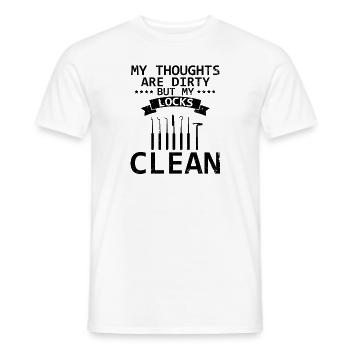 Dirty Sinks Clean Lock Design - T-shirt homme - blanc - Devant - AI Model Male 178 dark (178cm)
