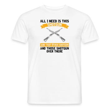 Funny Duck Hunting Design Hunter Hunting Duck Design - Men's T-Shirt - white - Front - AI Model Male 178 dark (178cm)