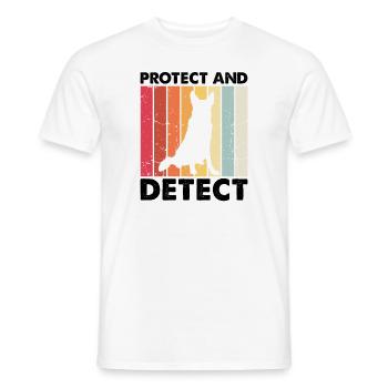 Militär Design Polizei Hund Deutscher Schäfer - Männer T-Shirt - Weiß - Vorne - AI Model Male 178 dark (178cm)