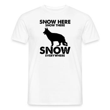 Design German Shepherd Police Design - Men's T-Shirt - white - Front - AI Model Male 178 dark (178cm)