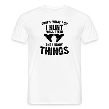 Fossil Archaeology Design Fossils Fossil Hunters - Men's T-Shirt - white - Front - AI Model Male 178 dark (178cm)