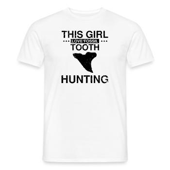 Paleontologist Designs Fossil Hunter Student - Men's T-Shirt - white - Front - AI Model Male 178 dark (178cm)