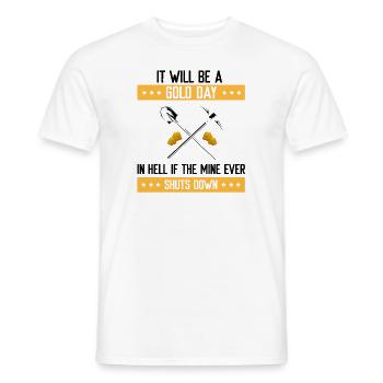 Goldwaschen Goldsucher Goldschüfer Design - Männer T-Shirt - Weiß - Vorne - AI Model Male 178 dark (178cm)
