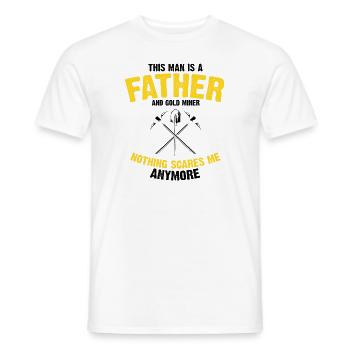Gold Digger Gold Panning Gold Mining Designs - Men's T-Shirt - white - Front - AI Model Male 178 dark (178cm)