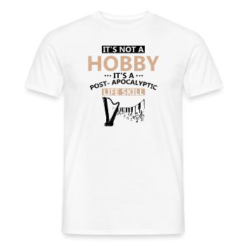 Harp design for harpist and harp player - Men's T-Shirt - white - Front - AI Model Male 178 dark (178cm)