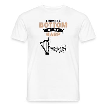 Harp design for harpist and harp player - Men's T-Shirt - white - Front - AI Model Male 178 dark (178cm)