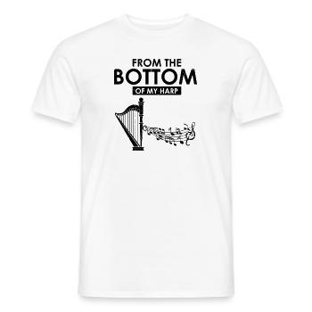 Harp design for harpist and harp player - Men's T-Shirt - white - Front - AI Model Male 178 dark (178cm)