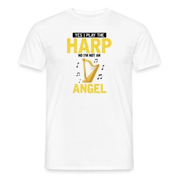 Harp design for harpist and harp player - Men's T-Shirt - white - Front - AI Model Male 178 dark (178cm)