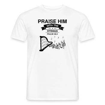 Conceptions de harpiste pour conceptions de harpiste - T-shirt homme - blanc - Devant - AI Model Male 178 dark (178cm)