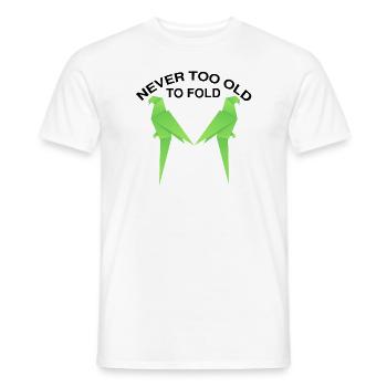 Conception d'origami Kirigami coloré - T-shirt homme - blanc - Devant - AI Model Male 178 dark (178cm)