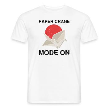 Japanese Origami Design and Kirigami Origami - Men's T-Shirt - white - Front - AI Model Male 178 dark (178cm)
