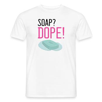 Conception de fabrication de savon pour les conceptions de fabricants de savon - T-shirt homme - blanc - Devant - AI Model Male 178 dark (178cm)