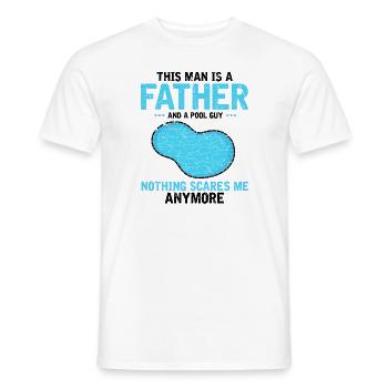 Pool Guy Design for PoolBoy and Pool Cleaner - Men's T-Shirt - white - Front - AI Model Male 178 dark (178cm)