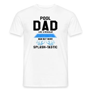 Pool Guy Design for PoolBoy and Pool Cleaner - Men's T-Shirt - white - Front - AI Model Male 178 dark (178cm)