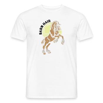 Cydesdale Rider and Draft Horse Designs - Men's T-Shirt - white - Front - AI Model Male 178 dark (178cm)