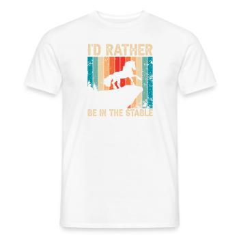 Cydesdale Rider and Draft Horse Designs - Men's T-Shirt - white - Front - AI Model Male 178 dark (178cm)