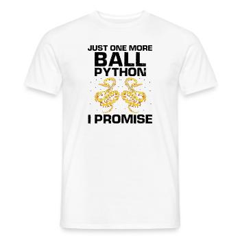 King python design for snake lovers - Men's T-Shirt - white - Front - AI Model Male 178 dark (178cm)