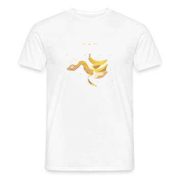 King python design for snake lovers - Men's T-Shirt - white - Front - AI Model Male 178 dark (178cm)