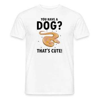 King python design for snake lovers - Men's T-Shirt - white - Front - AI Model Male 178 dark (178cm)