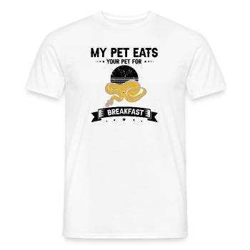 King python design pour les amateurs de serpents - T-shirt homme - blanc - Devant - AI Model Male 178 dark (178cm)