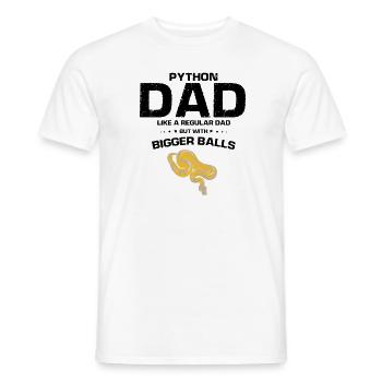 King python design for snake lovers - Men's T-Shirt - white - Front - AI Model Male 178 dark (178cm)