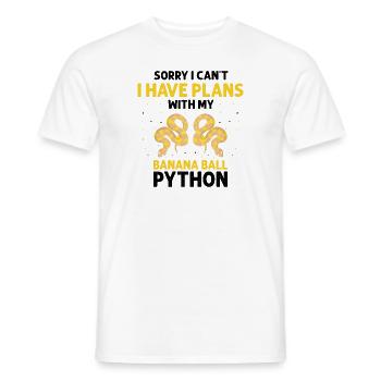 King python design pour les amateurs de serpents - T-shirt homme - blanc - Devant - AI Model Male 178 dark (178cm)