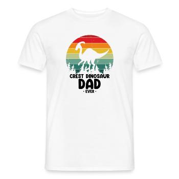Crest Dinosaur Papa pour Parasaurolophus - T-shirt homme - blanc - Devant - AI Model Male 178 dark (178cm)