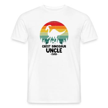 Crest Dinosaur Uncle pour Parasaurolophus - T-shirt homme - blanc - Devant - AI Model Male 178 dark (178cm)