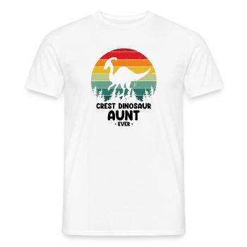 Tante de dinosaure crest pour Parasaurolophus - T-shirt homme - blanc - Devant - AI Model Male 178 dark (178cm)